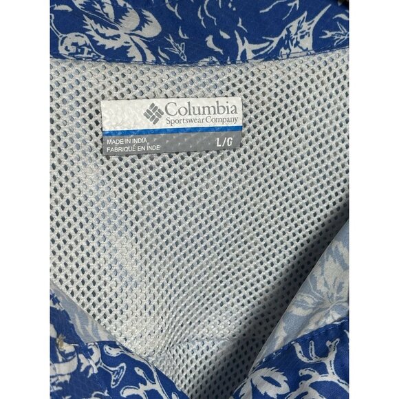 Columbia PFG Size L Mens Button Up Short Sleeve UPF 40 Omni Shade Shirt - Picture 10 of 11